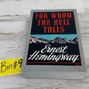 Ernest Hemingway for Whom the Bell Tolls Hard Cover Book 1968 Renewal/Slipcase
